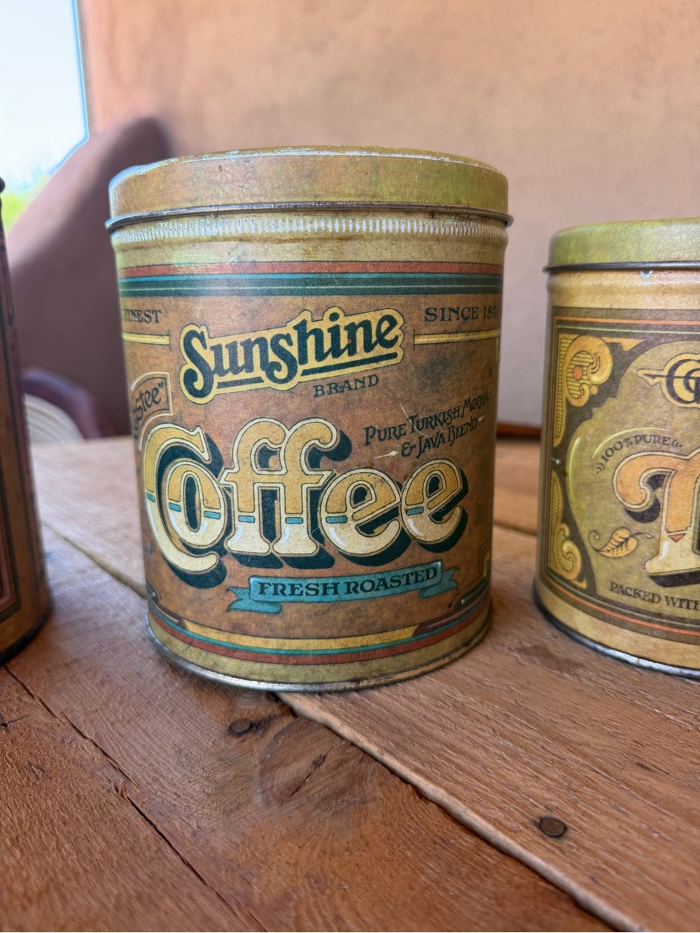 1970s Fluffy Nesting Kitchen Canister Set Metal Tins Farmhouse Country Cottage - Picture 9 of 10